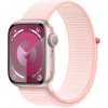 Apple Watch S9 GPS 41mm Pink Alu Case w Light Pink Sport Loop mr953qc/a
