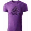 T-ričko Honda CRF1000L Africa Twin pánske tričko Farba trička: Fialová, Farba potlače: Čierna, Veľkosť: M