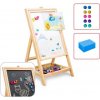 Allboards,Dřevěná, otočná křídová tabule na kreslení pro děti, magnetická, výška 79 cm,KIDS-EASEL02