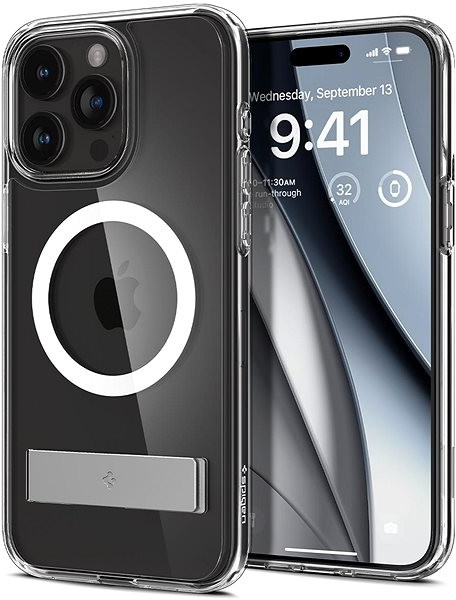 Púzdro Spigen Ultra Hybrid S MagSafe Crystal Clear iPhone 15 Pro Max