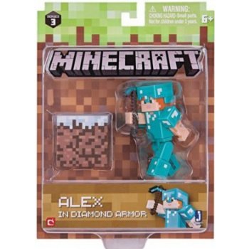 Minecraft Alex with Diamond Armor 8 cm