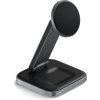 AppleMix SATECHI 2v1 Qi2 nabíjačka pre Apple iPhone / AirPods - podpora MagSafe - stojan - sivá