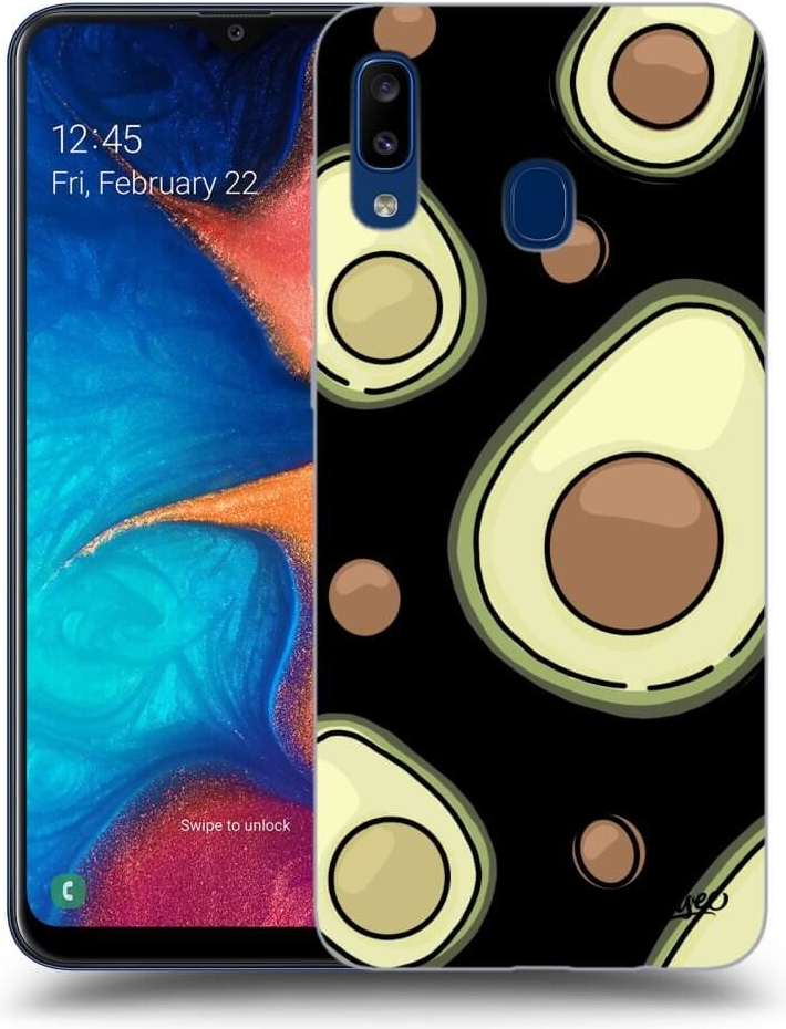 Púzdro Picasee silikónové Samsung Galaxy A20e A202F - Avocado čierne