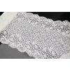 Elastická krajka, vsadka - off white - šírka 17 cm