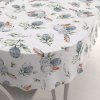 Biante Bavlnený oválny obrus Sandra SA-707 Modré kvety Protea na bielom 140x200 cm