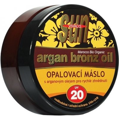 Vivaco SUN Argan oil opaľovacie MASLO SPF 20 s arganovým olejom pre rýchle zhnednutie\s200 ml