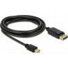 Delock Mini-DisplayPort / DisplayPort prepojovací kábel Mini DisplayPort konektory, Konektor DisplayPort 3 m čierna 82699 4K UHD, pozlátené kontakty Kábel; 82699