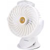 Aigostar B.V. Aigostar - Nabíjací stolný ventilátor s klipom 2W/5V 2400mAh USB biela AI1555 + záruka 3 roky zadarmo + záruka 3 roky zadarmo