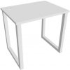 Hobis Pracovný stôl UNI O, 80x75,5x60 cm, biela/biela