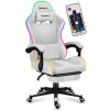 Biele herné kreslo Huzaro s RGB osvetlením FORCE 4.7 RGB WHITE, FORCE 4.7 RGB WHITE SKL5