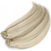 Clip in maxi set 53cm pravé ľudské vlasy - REMY 200g - platina/svetlo hnedá