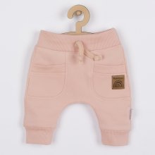 Nicol Dojčenské tepláčky Rainbow ružové