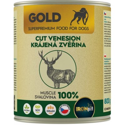 IRONpet Gold Dog Zverina krájaná svalovina 0,8 kg