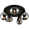 Trio T617030532 prisadené stropné svietidlo LUMINA | 10W E14 | čierna | dymová
