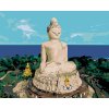 ZUTY Maľovanie podľa čísel - BUDDHA A OCEÁN Rámovanie: vypnuté plátno na rám, Rozmer: 80x100 cm