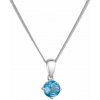 PAVONA Strieborný náhrdelník s pravým minerálnym kameňom modrý 12079.3 london topaz