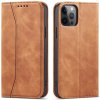 MG Magnet Fancy knižkové kožené puzdro na iPhone 12 Pro Max, hnedé