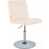 Stolička Ricky imitácia kože, krémová