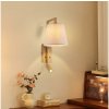 Brilagi Brilagi - LED Nástenná lampa RAYAS 1xE14/40W/230V + LED/3W ľan/béžová BG1953 + záruka 3 roky zadarmo