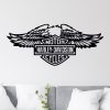 Veselá Stena Samolepka na stenu Harley Davidson orol Farba: černá, Veľkosť: 100 x 43 cm