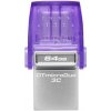 Kingston DataTraveler MicroDuo 3C/64GB/USB 3.2/USB-A + USB-C/Fialová DTDUO3CG3/64GB