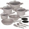 Berlinger Haus Súprava hrncov Taupe nerezová oceľ 15 ks