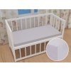 Detské jersey napínacie prestieradlo do postieľky JR-028 Svetlo sivé 70 x 140 x 10 cm - do postieľky
