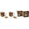 MAKRO - Hrnček, lyžička a podšálka, keramický Coffee rôzne dekory