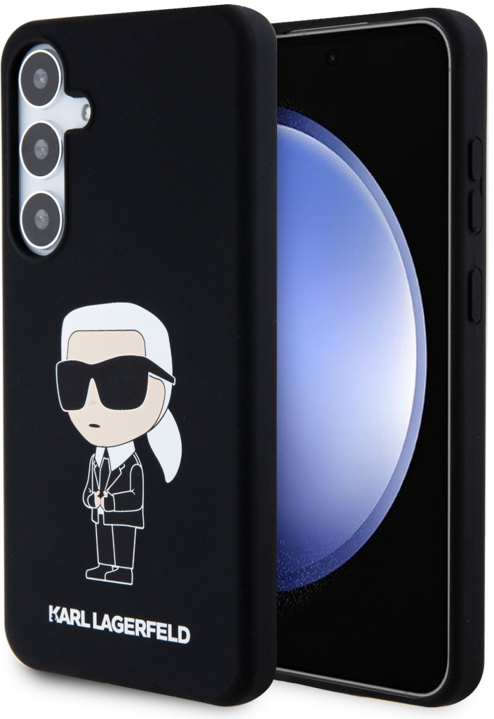 Karl Lagerfeld Liquid Silicone Ikonik NFT Samsung Galaxy S24 Plus čierne