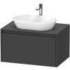 Duravit Ketho.2 - Umývadlová skrinka s výrezom, 46x80x55 cm, 1 zásuvka, grafit mat K24885049490000
