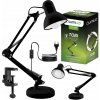 Stolová lampa Kreślarska pre LED E27 s držiakom