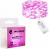 SPRINGOS LED reťaz Nano Duo 2 m 20 LED 2x AA biela ružová