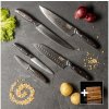 Gudaro - SADA 5x damaškových kuchynských nožov SHIRO + magnetický držiak GU0031+032+033+034+035+044 + záruka 3 roky zadarmo