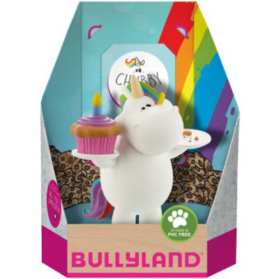 Bullyland Jednorožec Chubby s narodeninovou tortou v darčekovej krabice