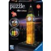 Ravensburger 3D Puzzle Big Ben bei Nacht 12588 - Das berühmte Bauwerk als Night Edition mit LED (Hra)