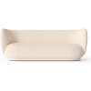 Ferm Living Pohovka Rico Wool Bouclé, 3-miestna – off-white