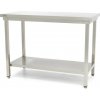 Nerezový stůl 160 x 60 cm - nastavitelná výška | Maxima, 9300965