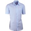 Modrá pánska košeľa s krátkym rukávom slim fit Aramgad 40432, Velikost 39/40 (M)