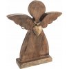 Drevený ANJEL figúrka anjela dekoratívna ozdobná figúra stojaca 30 cm