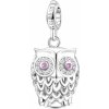 Rosato Strieborný prívesok Malá sova so zirkónmi Storie RZ002R