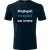 Tmavě modré tričko Najlepší recepčný - darček pre recepčného S