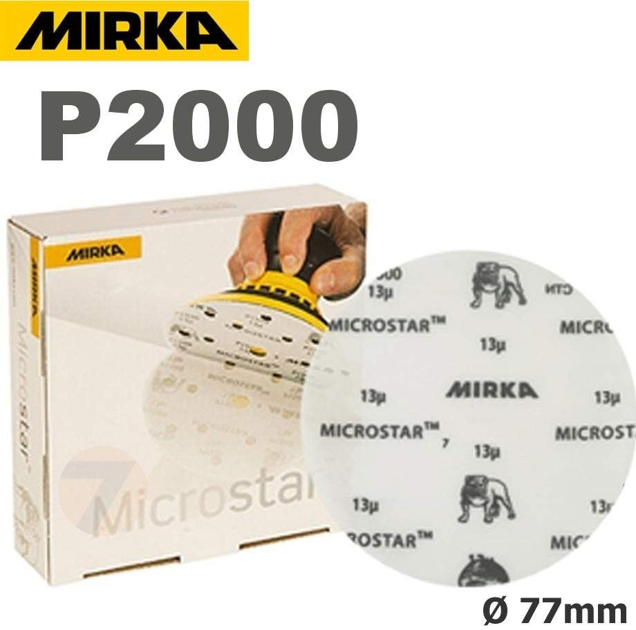 Mirka Microstar brúsny papier Ø77mm suchý zips P2000