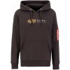 Alpha Industries Label Hoody pánska mikina Hunter Brown Farba: hnedá, piesková, Veľkosť: L