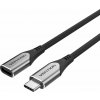Vention Nylon Braided Type-C (USB-C) Extension Cable (4K/PD/60 W/5 Gbps / 3A) 0,5 m Gray TABHD