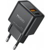 Yesido – Wall Charger sieťová nabíjačka USB-C + USB-A PD30W GaN – čierna