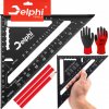 Univerzálny uholník Delphi tools KĄTOMIERZ STALOWY 18x18 STOLARSKI CIESIELSKI 180
