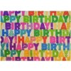 Baliaci papier prírodný Happy Birthday