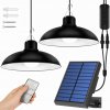 DVOJITÁ SOLÁRNA LAMPA LUSTER LED ZÁVESNÁ ZÁHRADNÁ VONKAJŠIA + DIAĽKOVÉ OVLÁDANIE