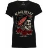 tričko street BLACK HEART PIN UP SKULL Čierna