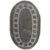 Najkoberce Kúpeľňový koberček OCEAN sivý ovál 60x100 cm